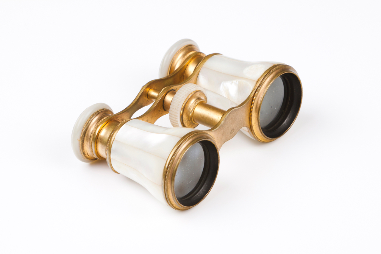 Theater Binoculars Brass And Mother Of Pearl Marked J J Ribeiro Cª Lisboa 19th Century 6x10 C