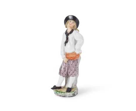 Statuette napolitaine, Real Fabbrica Ferdinandea, représentant un jeune paysan, circa 1780A Naples, Real Fabbrica Ferdinandea