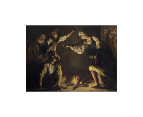 Ecole de Utrecht, XVIIe siècleReniement de Pierre huile sur toileoil on canvas168.7 x 231.8cm (66 7/16 x 91 1/4in).Footnotes: