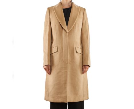 ALEXANDER MCQUEEN CAMEL COATCondition grade A-.Size 42. 92cm chest, 105cm length, 62cm sleeve length. Camel cashmere coat wit