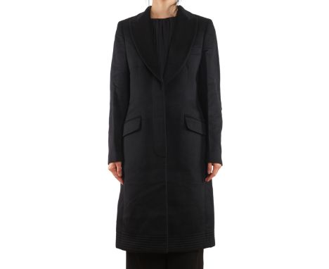 ALEXANDER MCQUEEN BLACK CASHMERE COATCondition grade A-.Size 42. 93cm chest, 106cm length, 64.5cm sleeve length. Black cashme