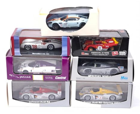 Minichamps, Onyx, Brumm &amp; similar, a boxed Racing Car group.&nbsp; Includes Ferrari 312PB, Jaguar XJR-11 &amp; Infineon A
