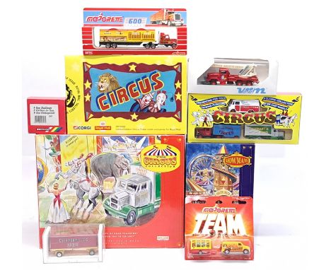 Corgi, Majorette, Lledo &amp; similar, a boxed Circus related Diorama &amp; Vehicle group. &nbsp;Although unchecked for compl