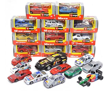 Bburago &amp; similar, 1:43 Scale &amp; similar, a boxed &amp; unboxed Racing, Rally &amp; similar Car group. &nbsp;Includes 