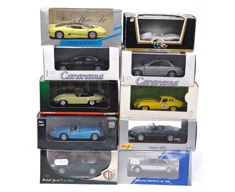Minichamps, Brumm, New-Ray &amp; similar, a boxed Jaguar Car group. &nbsp;Although unchecked for completeness condition gener
