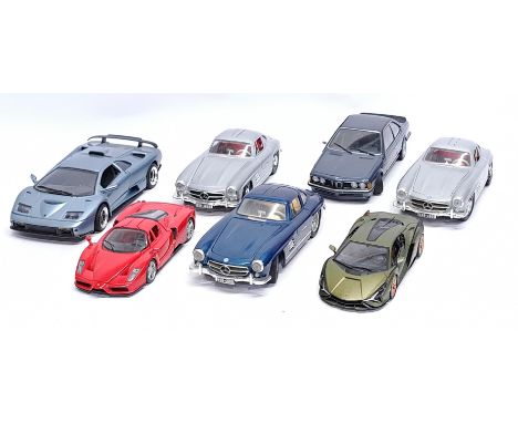 Bburago, Maisto, AutoArt &amp; similar, 1:18 &amp; 1:24 Scale, an unboxed Car group. &nbsp;Includes Lamborghini Sian FKP 37, 