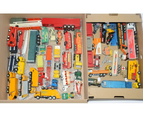 Corgi, Siku and similar, a mixed unboxed group of Commercial Vehicles to include, Matchbox Racing Car Transporter, Siku Stree