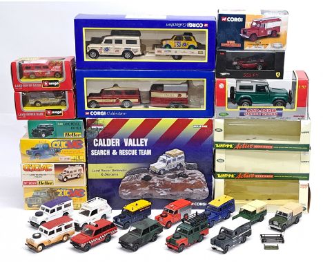 Corgi, Verem, Bburago, Heller &amp; similar, a boxed &amp; unboxed Land Rover &amp; similar group. &nbsp;Although unchecked f