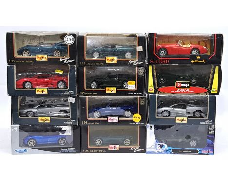 Maisto, Bburago &amp; similar, 1:24 Scale &amp; similar a boxed Jaguar Car group. &nbsp;Although unchecked for completeness c