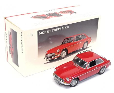 AutoArt Millennium, 1:18 Scale, MGB GT Coupe MK II, boxed. &nbsp;Although unchecked for completeness condition generally appe