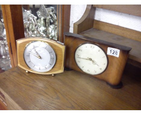 Vintage Smiths mantle clock & another