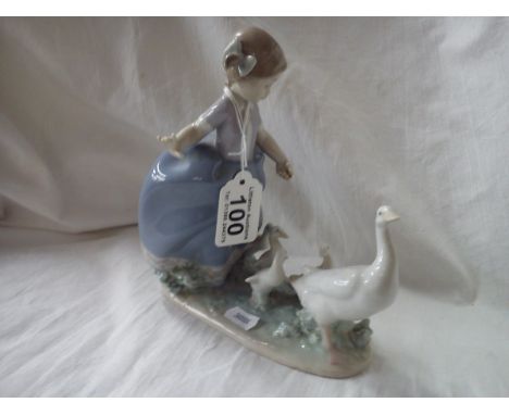 Lladro figure - Girl & geese