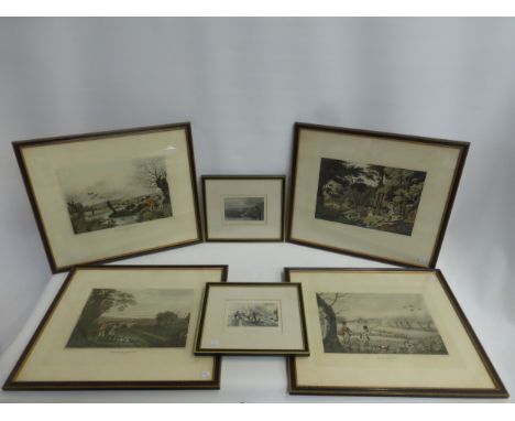 A set of four R. HAVELL coloured engravings all depicting game shooting, pheasant shooting, partridge, wild duck and snipe sh