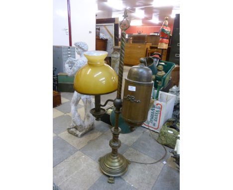 A 19th Century style brass table lamp 