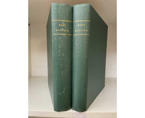 BARKER (H R) East Suffolk Illustrated and West Suffolk Illustrated, Bury St Edmunds 1907-09, 4to, well illustrated, later gre