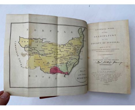 [CROMWELL (T K)]  Excursions in the County of Suffolk. London 1818-19, thick 8vo, 2 vols. in one, engraved folding map and pl