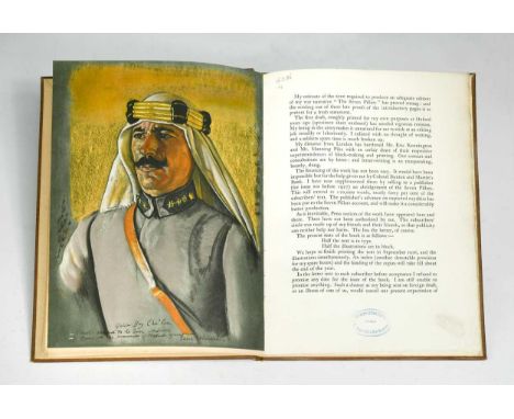 LAWRENCE (T E) [The Seven Pillars of Wisdom], advance sheets, pp.3-40, with colour portrait of Ghalib Bey and 2pp. printed au