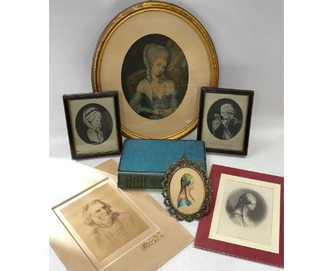 A collection of items relating to Sir Charles Napier (1782-1853) and his family to include a watercolour miniature portrait o