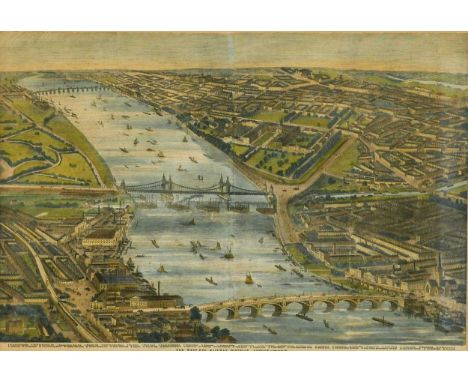 The West-End Railway District, London, handcoloured pen lithograph from The Illustrated London News, 36 x 52cm; Robert Morden