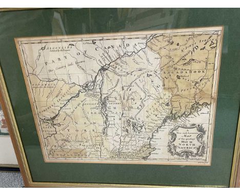 John Hinton A New and Accurate Map of the Present War in North America, engraving by R W Seale, circa 1757, [showing the regi
