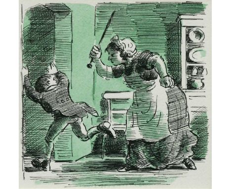 § Edward Ardizzone CBE RA ARWS RDI (British, 1900-1979) If you were a farmer's boy, I'd like to be the farmer's wife and beat