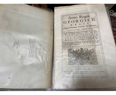 Acts of Parliament - East Anglian interest including, Roads, Fens and Drainage Collection of over 50 disbound Acts of Parliam