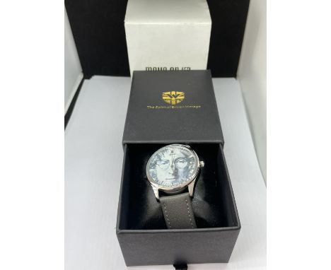 THE SPIRIT OF VINTAGE BOXED JOHN LENNON WATCH SEEN WORKING BUT NO WARRANTY 