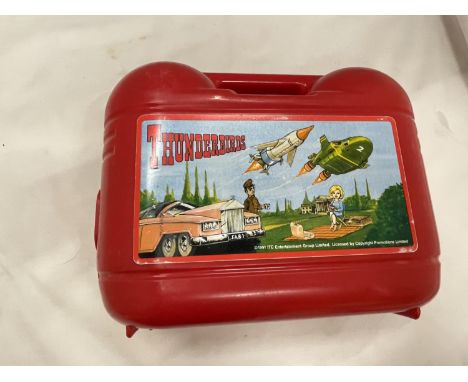 A 1991 THUNDERBIRDS LUNCH BOX AND FLASK 