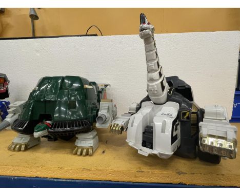 TWO VINTAGE 1990'S POWER RANGERS TRANSFORMERS ALL PROCEEDS FROM THIS LOT ARE BEING KINDLY DONATED TO THE GUY HILTON ASTHMA TR