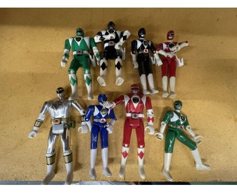 A COLLECTION OF EIGHT VINTAGE 1990'S POWER RANGER ACTION FIGURES ALL PROCEEDS FROM THIS LOT ARE BEING KINDLY DONATED TO THE G