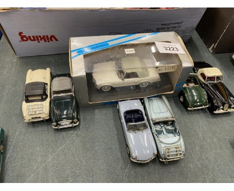 SEVEN DIECAST 1/43 SCALE CLASSIC 1950'S/60'S SPORTS CARS CORGI, VANGUARD, MINICHAMPS 