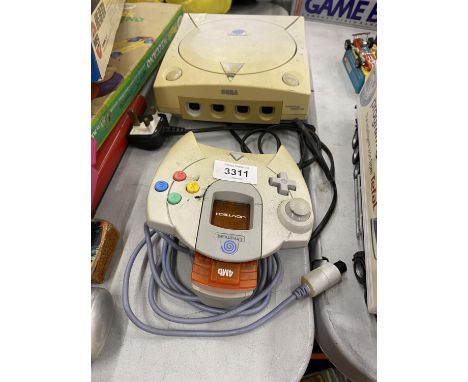 A DREAMCAST CONSOLE WITH CONTROLLER 