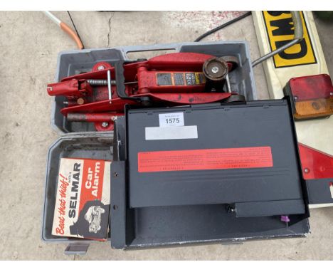 A TROLLEY JACK, A SELMAR CAR ALARM AND A CAR 6 CD CHANGER 