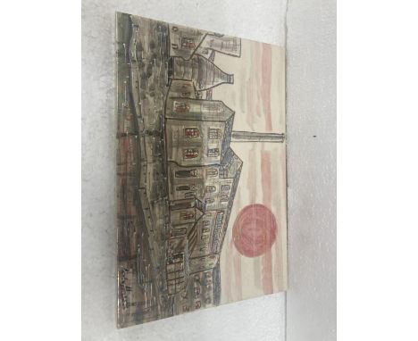 AN ANITA HARRIS MIDDLEPORT POTTERY TILE - 29.5 CM X 20 