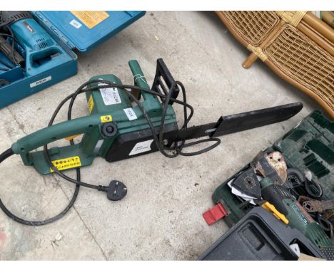 AN ELECTRIC CHAINSAW 