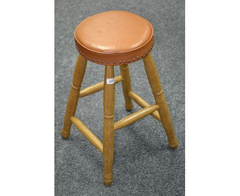 An oak bar stool, by Chapel House Furniture