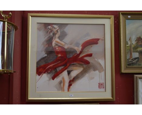 K**y M*****, after, The Dancer, screen print, framed