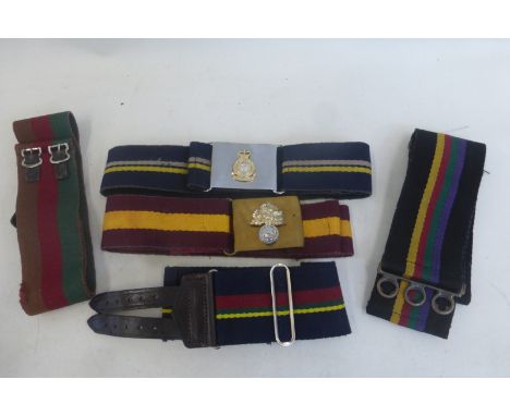 Five British Army stable belts.
