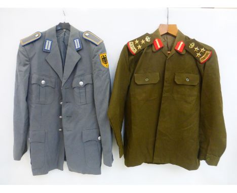 A Saudi Arabian Army jacket and a German Army jacket.