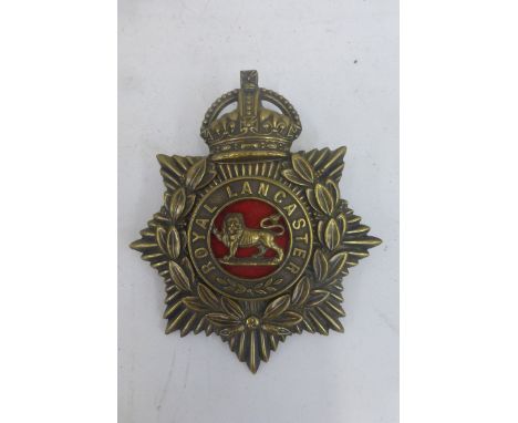 A Royal Lancaster regimental helmet plate with centre.