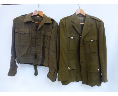 The Prince of Wales Own Regiment of Yorkshire Army jacket and another army jacket.