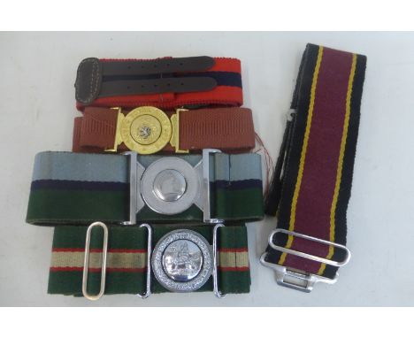 Five British Army stable belts.