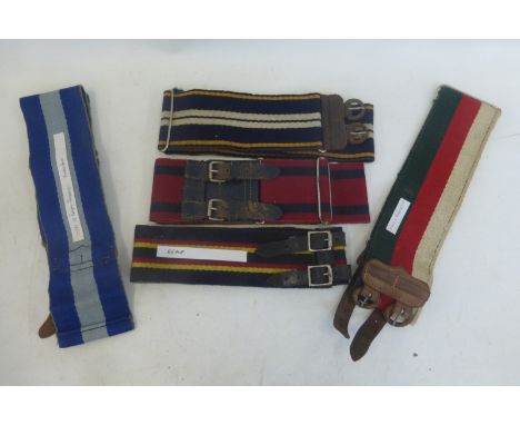 Five British Army stable belts.