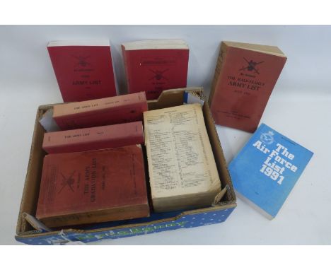 Ten editions of The Army List including the 1939 edition.