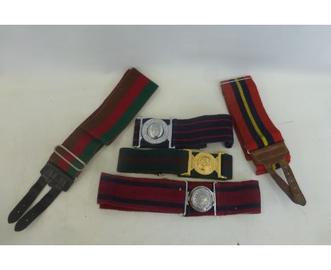 Five British Army stable belts.
