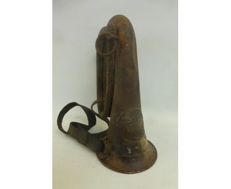 An early Imperial German bugle with applied badge a/f.