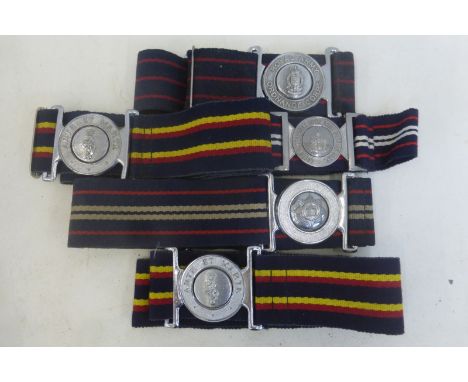 Five British Army stable belts.