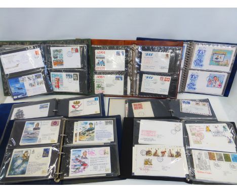 Seven albums of first day covers, of various subjects and ages.