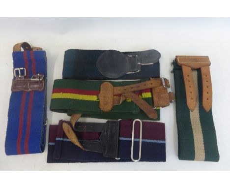 Five British Army stable belts.