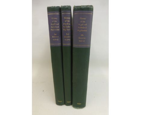 Three first edition books: "History of the Argyll & Sutherland Highlanders 1939-1945. 1st Battalion by Lt. Col. F.C.C. Graham